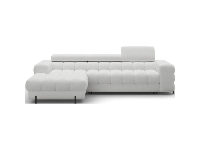  Canapé d'angle gauche convertible gris foncé allure contemporaine 285x99x181cm filtro  - Conforama A