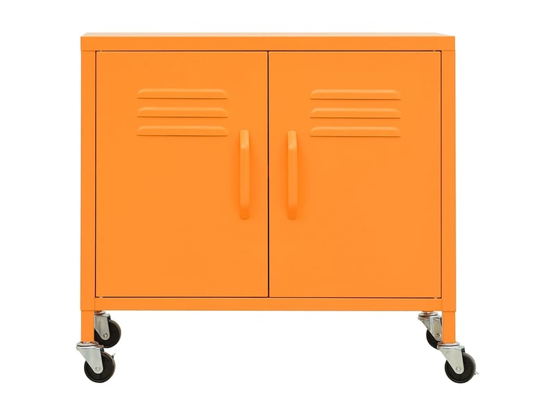  Armoire de bureau, meuble de rangement orange 60x35x56 cm acier  - Conforama C