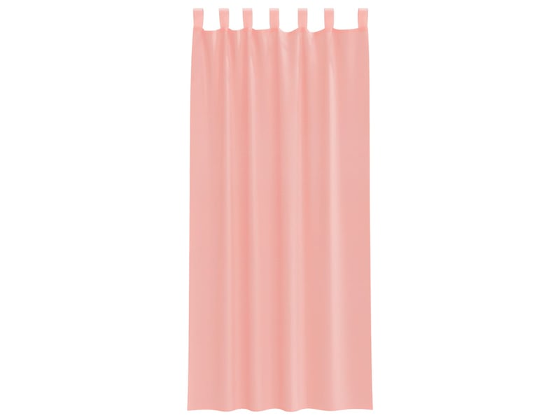  Lot de 2 rideaux en voile, voilages avec boucles rose 140x225 cm cf44314  - Conforama D