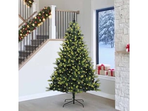 Sapin de noël - arbre de noël artificiel en silicone flexible 300 leds vert