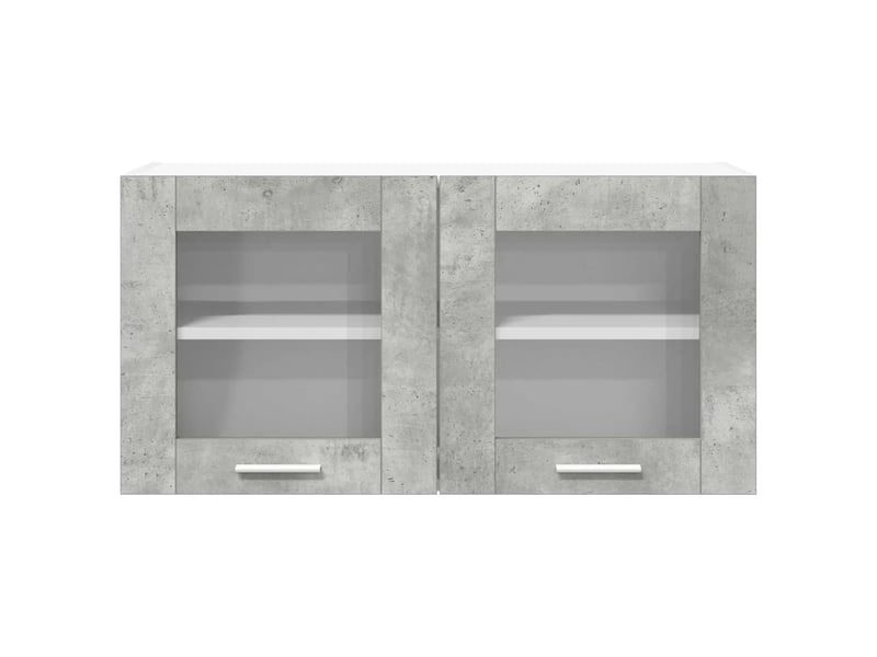  Armoire suspendue moderne grand espace de rangement 80 x 31 x 40 cm en bois d'ingénierie gris béton 02_0053276  - Conforama C