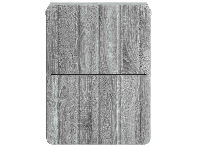 Table de chevet - cabinet de chevet - table de nuit mural sonoma gris 33 x 34,5 x 43 cm - Conforama D