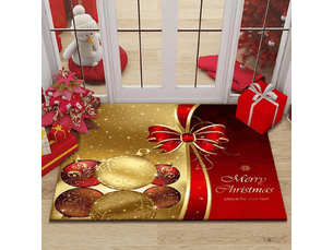 Tapis de noël - 40 x 60 cm - décoration de noël - paillasson de porte - pour chambre à coucher, couloir, salon, sol, cuisine, salle de bain