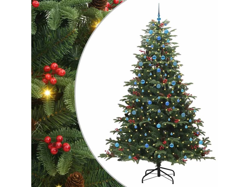 Sapin de noël, arbre de noël artificiel vert 240 cm pvc, métal et plastique cf61481 - Conforama A