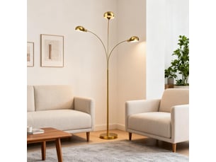 Lampadaire Métal 190 cm doré ROMA