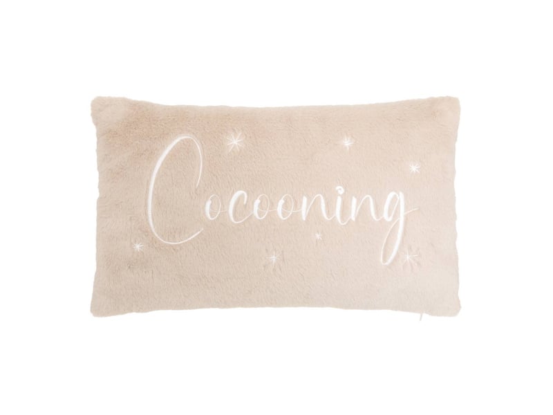  Coussin de noël cocooning en fourrure 50 x 30 cm  - Conforama A