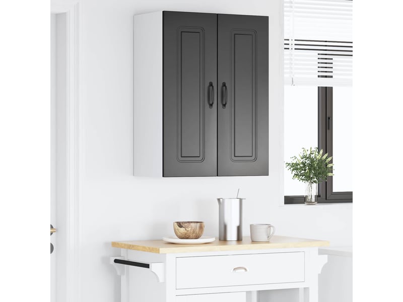  Meuble mural de cuisine | armoire de cuisine noir 60x31x80cm shl7266  - Conforama D