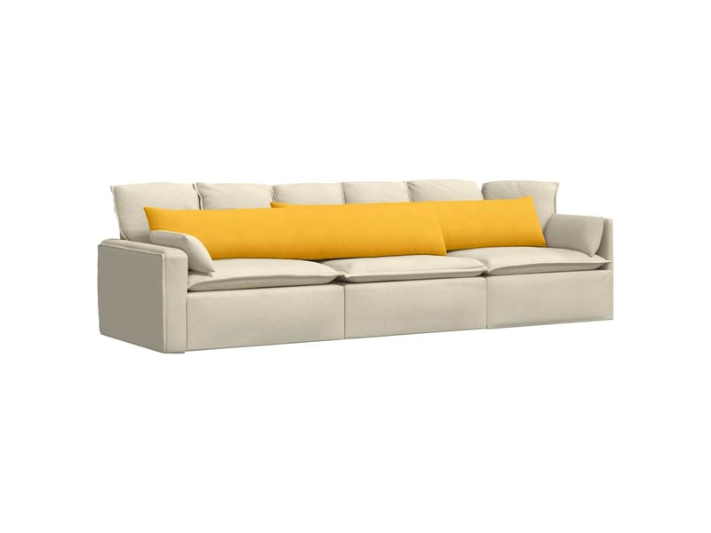 Lot de 2 coussins de canapé, coussins décoratifs jaune clair 200 x 40 cm cf59113 - Conforama C