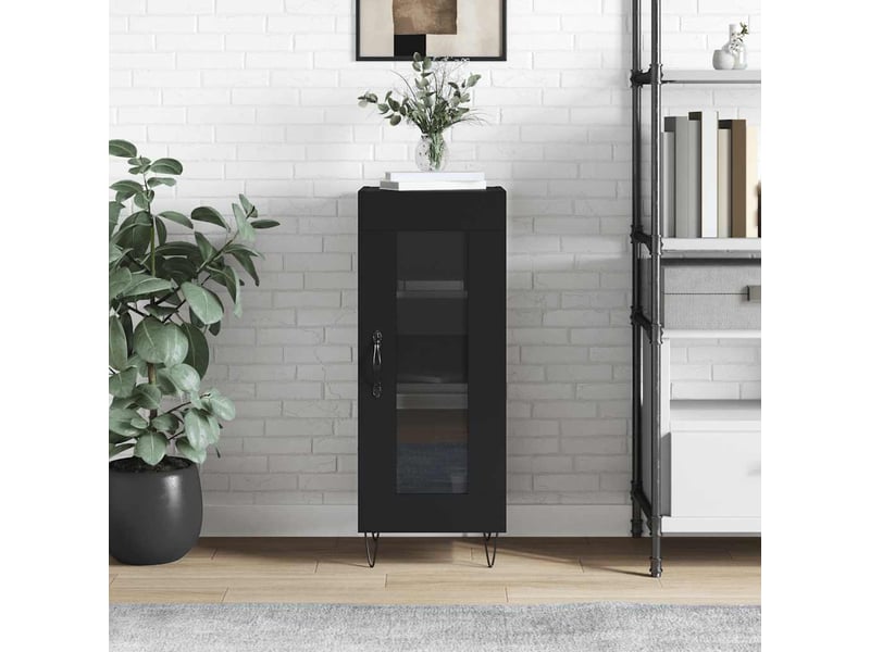  Buffet - bahut - meuble de rangement noir 34,5x34x90 cm bois d'ingénierie  - Conforama B