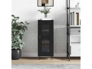 Buffet - bahut - meuble de rangement noir 34,5x34x90 cm bois d'ingénierie