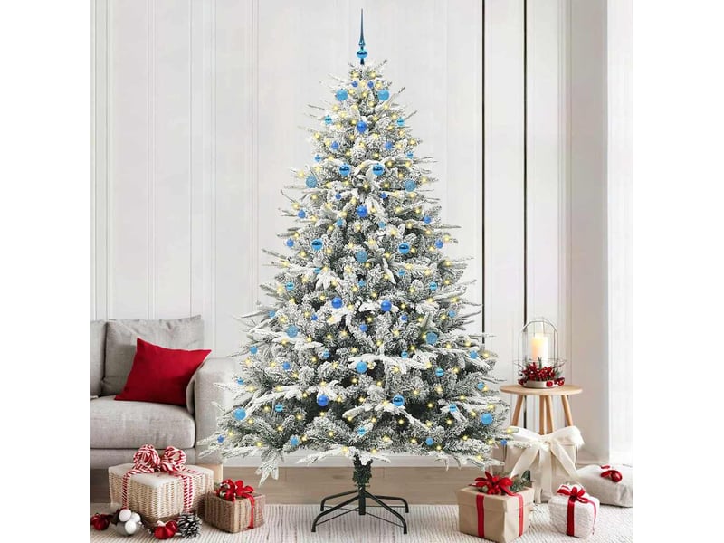  Sapin de noël, arbre de noël artificiel pré-éclairé avec ensemble de boules cf61641  - Conforama B