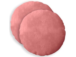 Lot de 2 coussins avec oreiller, coussins décoratifs heerlen rose velours cf50557