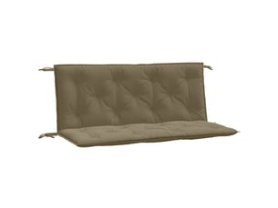 Lot de 2 coussins de banc de jardin, coussins d'assise taupe mélangé tissu cf58699