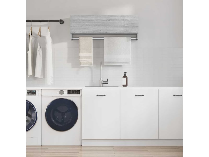  Garde-robe, armoire de rangement sonoma gris 100x32,5x35 cm bois d'ingénierie  - Conforama B