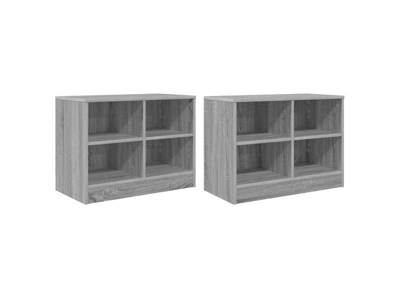  Armoire de lit 2 pièces sonoma gris 66x33x48 cm  - Conforama D