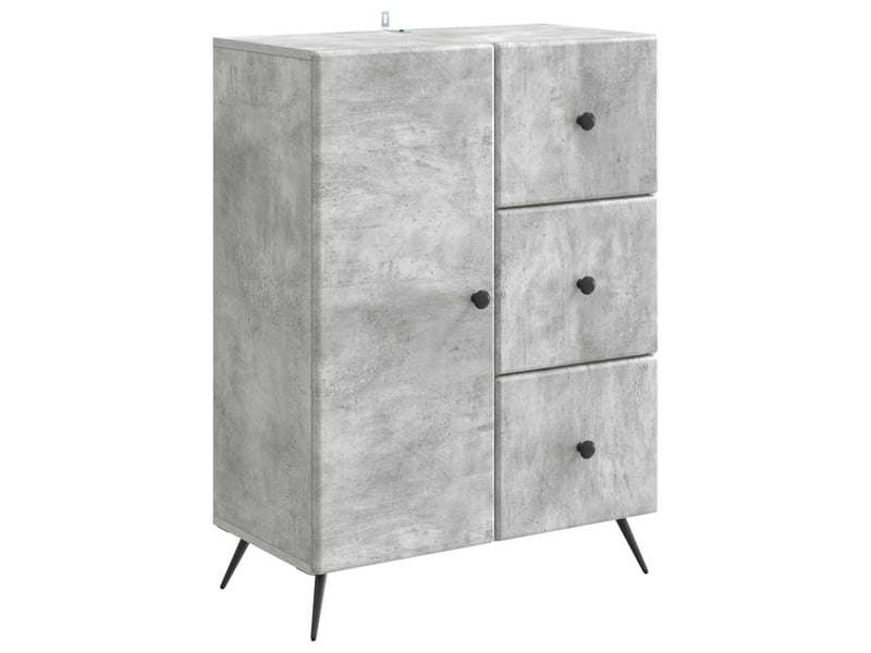  Buffet - bahut - meuble de rangement gris béton 66 x 34,5 x 90 cm bois d'ingénierie  - Conforama A