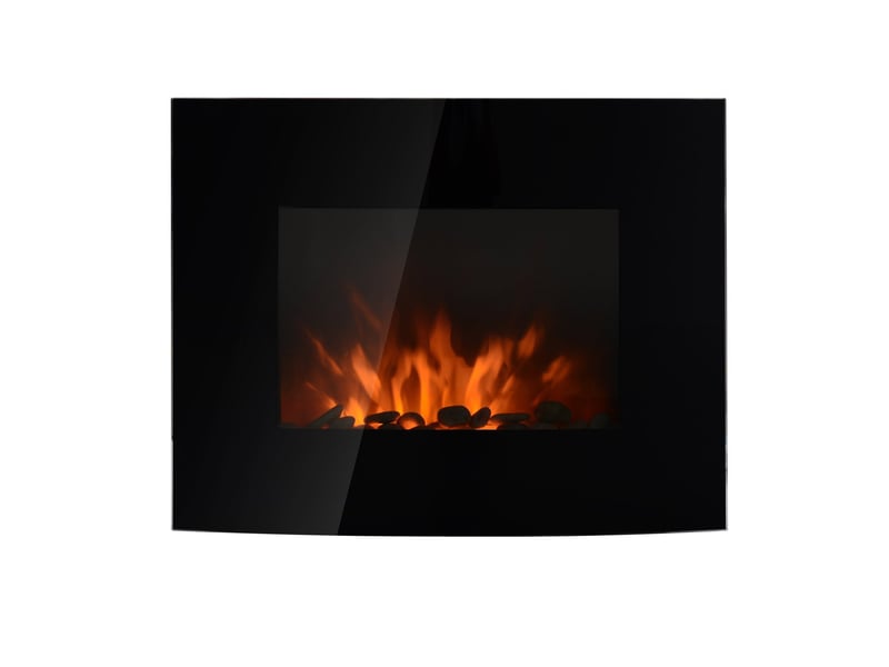 Cheminée électrique murale 65 cm, effet flamme led 3d, chauffage 9001800 w, 7 couleurs - Conforama B