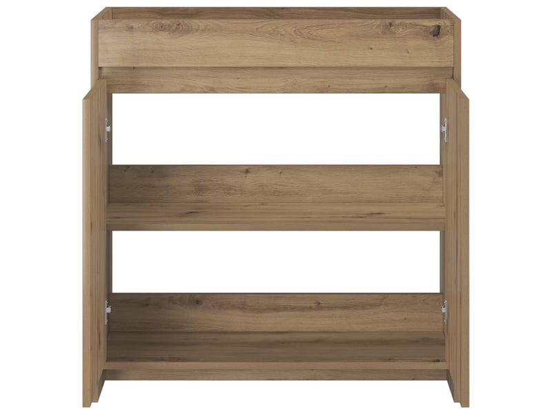  Meuble sous lavabo de salle de bain, commode chêne artisanal shl8423  - Conforama C
