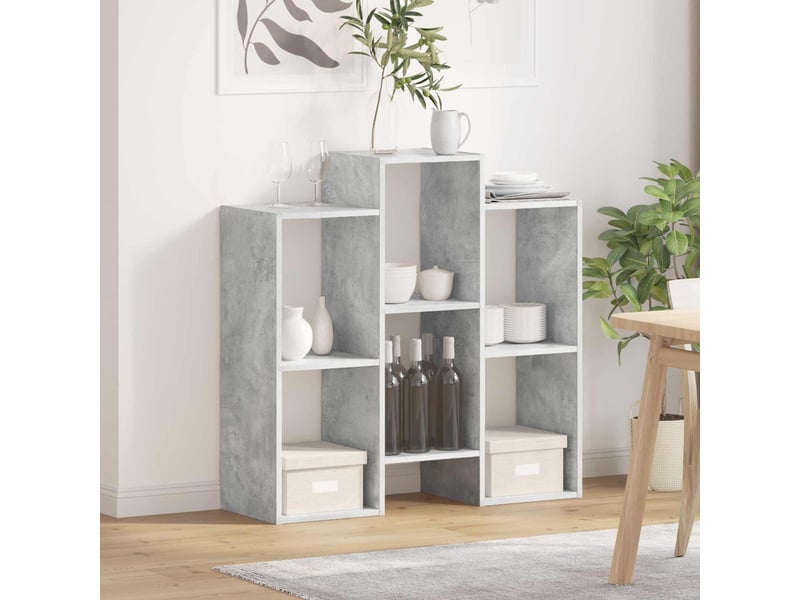  Buffet - bahut - meuble de rangement gris béton 90 x 30 x 90 cm  - Conforama B