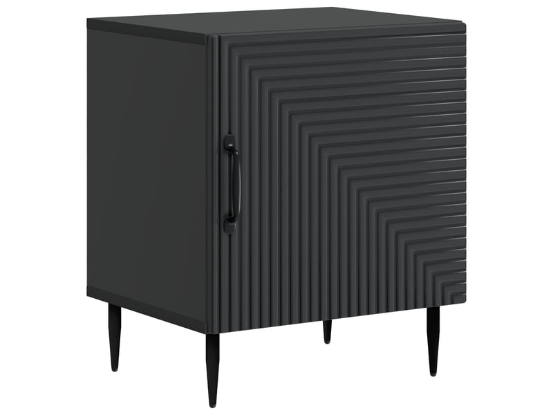  Table de chevet - cabinet de chevet - table de nuit noir 43 x 34,5 x 50 cm bois d'ingénierie  - Conforama A
