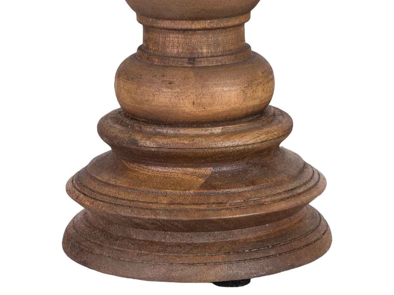  Chandelier en bois, finition artisanale marron, 14 x 14 x 45 h cm  - Conforama E