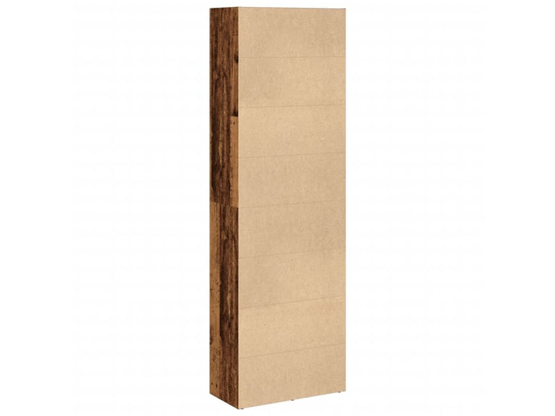  Bibliothèque, meuble de rangement salon vieux bois 60x30x189 cm bois d'ingénierie  - Conforama E