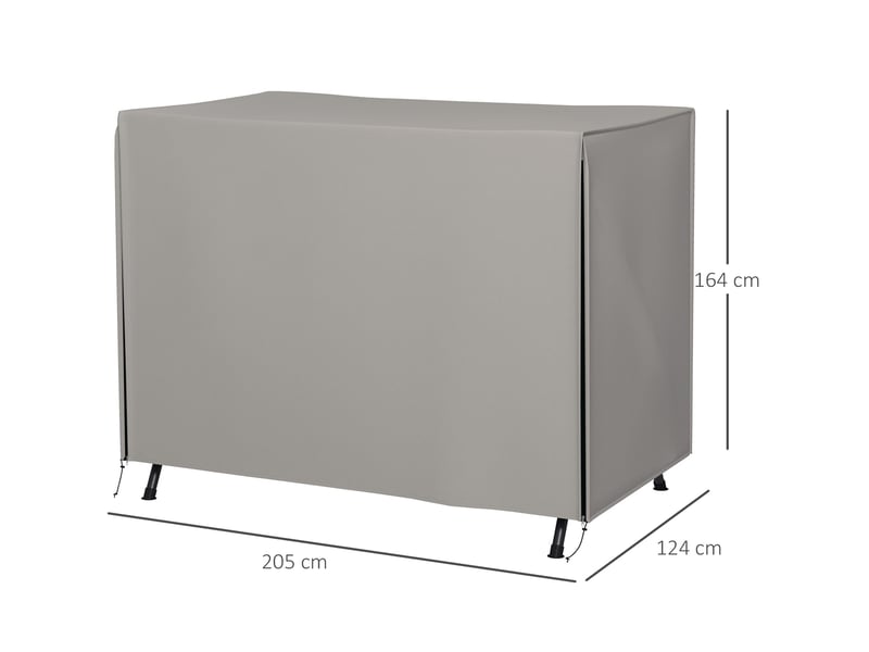  Housse de protection pour balançoire de jardin 205 x 124 x 164 cm – gris – imperméable et anti-uv  - Conforama B