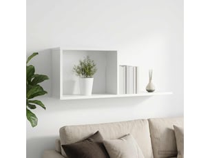Étagères flottantes, étagères murales blanc 80 x 15 x 30 cm bois d'ingénierie cf43029