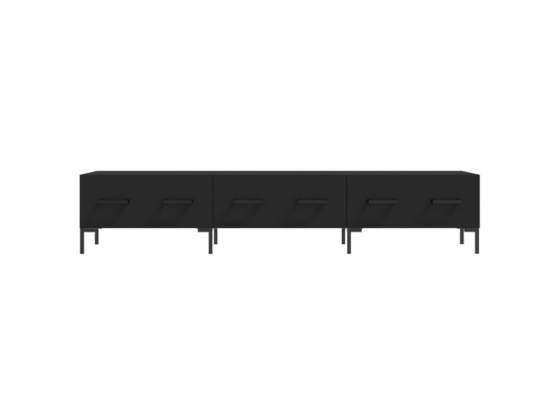  Meuble tv - banc tv - meuble de rangement noir 150x36x30 cm bois d'ingénierie  - Conforama E