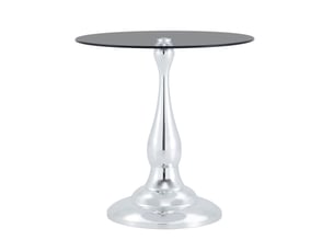 Table basse rond(e) coloris argenté STILVORA - 50 cmx50 cm