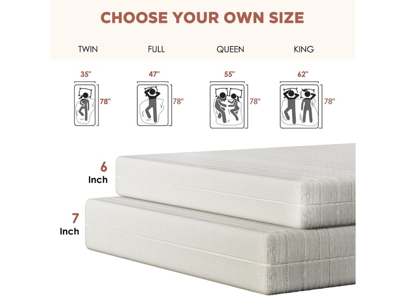  Matelas 120x200 cm – blanc – mousse froide d25, épaisseur 16 cm, fermeté moyenne, housse 3d déhoussable  - Conforama A