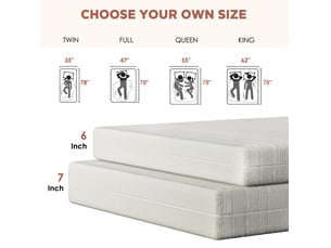 Matelas 120x200 cm VIVRYN   Mousse soutien Medium épaisseur 16 cm