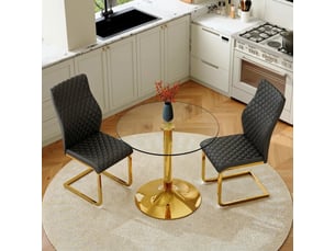 Ensemble table rond(e)  2 chaise(s)    