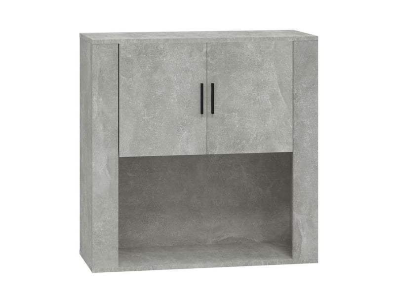  Armoire murale, meuble de rangement gris béton 80x33x80 cm bois d'ingénierie shl74284  - Conforama A