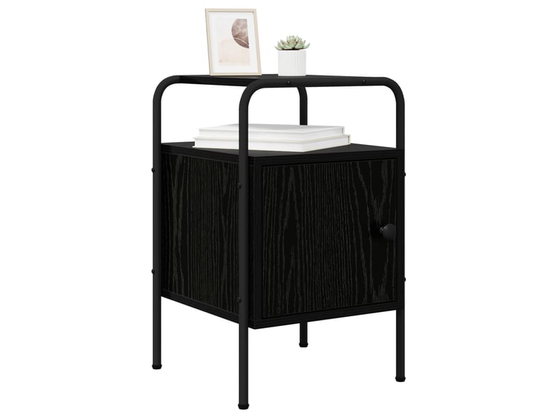  Table de chevet - cabinet de chevet - table de nuit 2 pc chêne noir 35 x 36,5 x 56 cm  - Conforama B