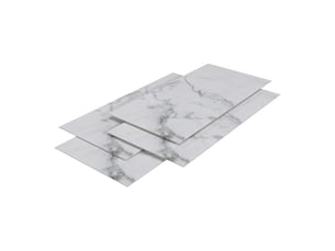 Set de 12 panneaux muraux décoratifs 120 x 60 cm marbre blanc 03_0010561