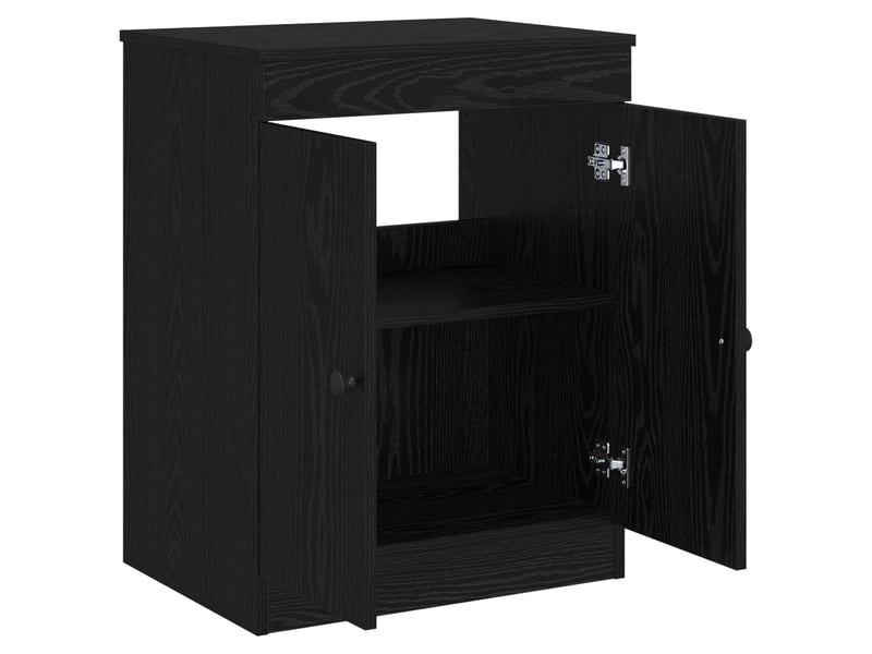  Armoire de salle de bain, meuble de rangement noir 54x41x70 cm bois d'ingénierie  - Conforama D