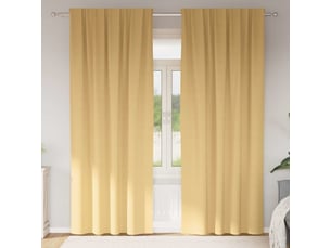 Lot de 2 rideaux occultants, rideaux black-out avec anneaux beige 225 x 140 cm cf44565