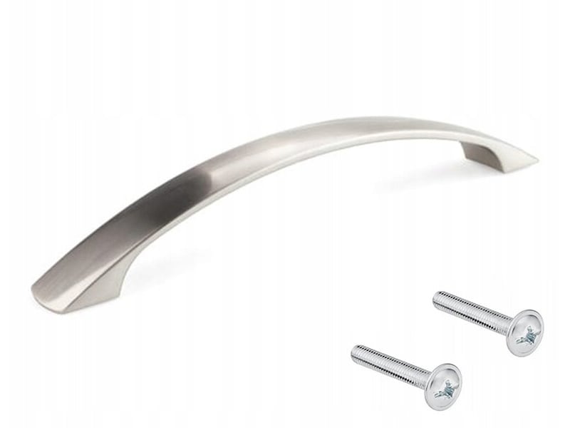  Longues poignées de meuble rankenos nickelées avec vis, 128 mm  - Conforama A
