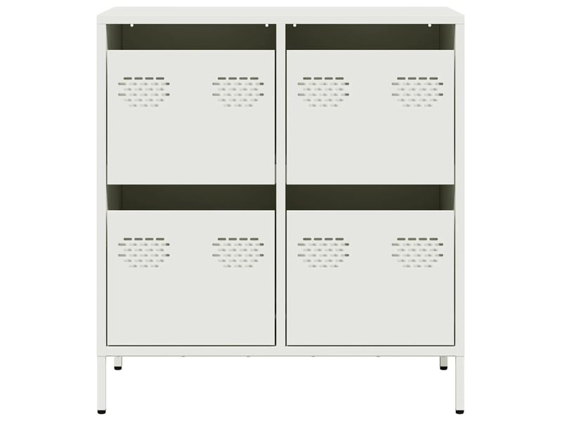  Buffet - bahut - meuble de rangement blanc 68x39x73,5 cm acier laminé à froid  - Conforama E