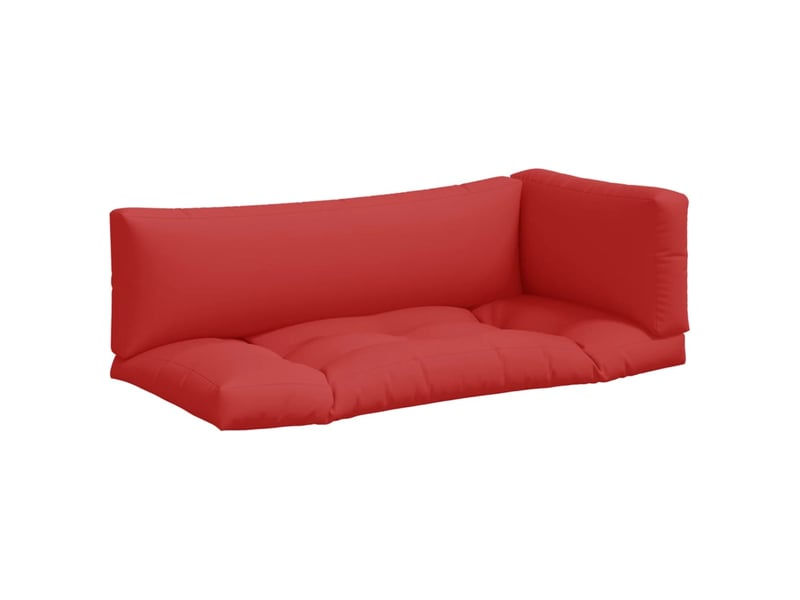  Lot de 3 coussins de palette, coussins de canapé rouge tissu cf59708  - Conforama A