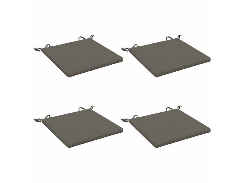  Lot de 4 coussins de siège, coussins d'assise soest 100 % polyester gris cf60425  - Conforama A