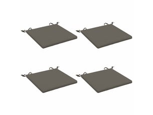 Lot de 4 coussins de siège, coussins d'assise soest 100 % polyester gris cf60425