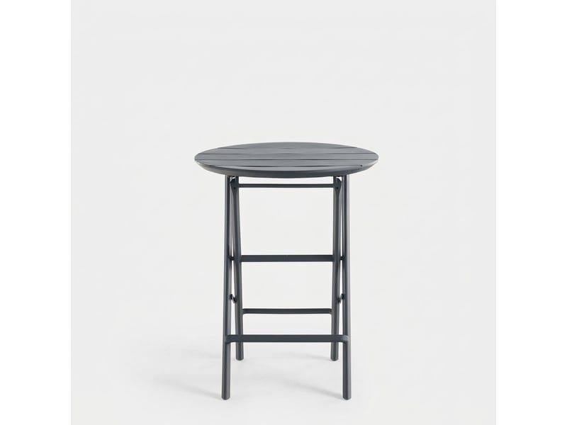 Petite table ronde pliante pour extérieur et intérieur 60 cm cervinia - anthracite - Conforama C