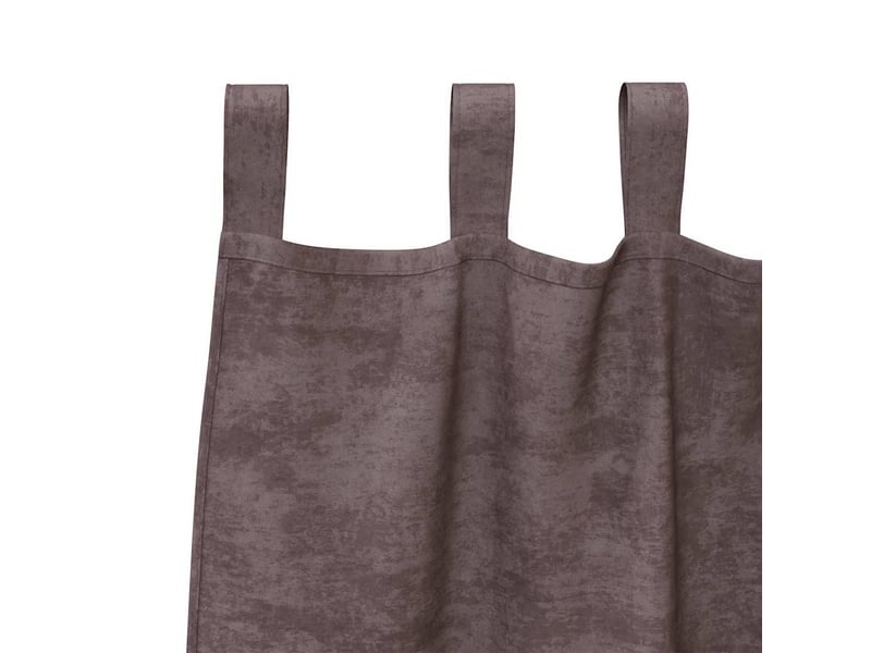  Lot de 2 rideaux en velours, rideaux de fenêtre marron 260 x 140 cm velours cf44241  - Conforama E