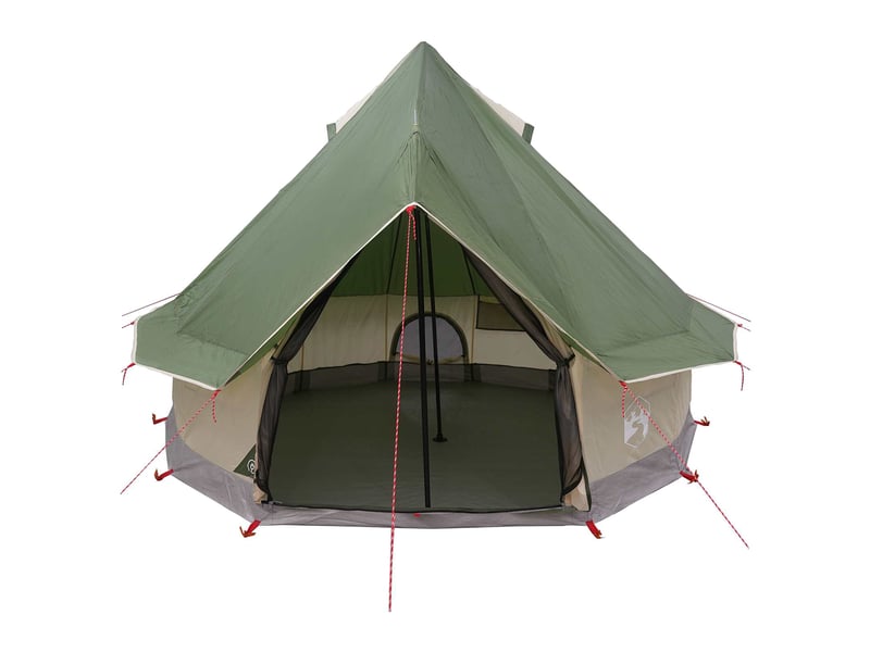  Tente tipi, tente de camping 4 personne vert polyester et acier  - Conforama D