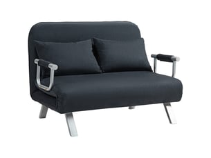 Fauteuil convertible OKMYHOME  Velours noir vendu A l'unité