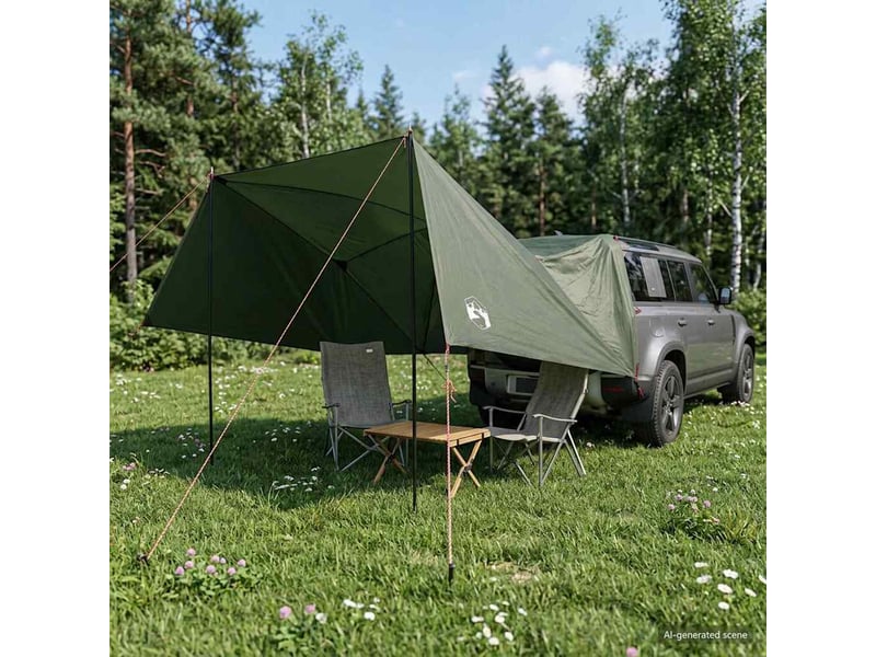  Tente voiture pour camping vert armée 308x215x220 cm  - Conforama B