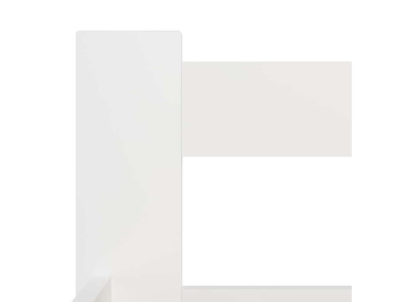  Lit double- lit adulte -  cadre de lit sans matelas blanc bois de pin massif 160x200 cm  - Conforama D