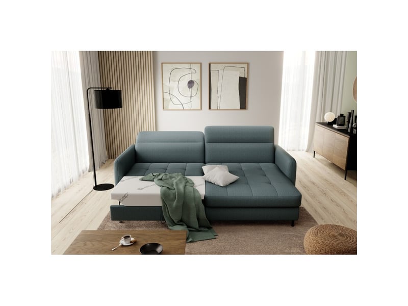 Canapé d'angle collection goumsi coloris vert foncé  - Conforama B